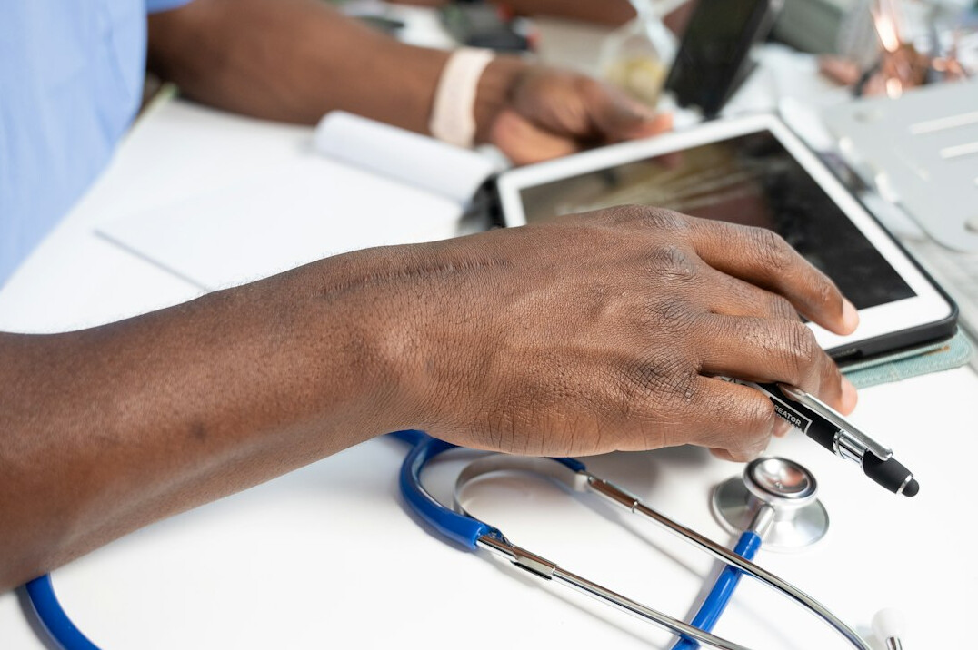person reviewing health insurance
